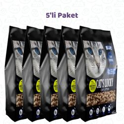 Cat's Lucky Blue Doğal Kedi Kumu 7 LT - 5'li Paket - Cat′s Lucky