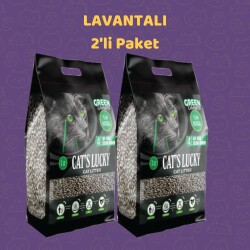 Cat's Lucky Green Lavantalı Doğal Kedi Kumu 2'li Paket - Cat′s Lucky