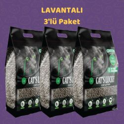 Cat's Lucky Green Lavantalı Doğal Kedi Kumu 3'lü Paket - Cat′s Lucky